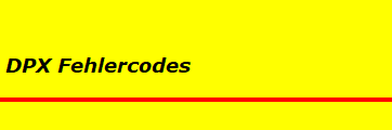 DPX Fehlercodes